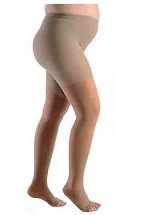 Meia Cal�a Gestante Audace 15-20 mmHg Natural P� Aberto - SiGVARIS